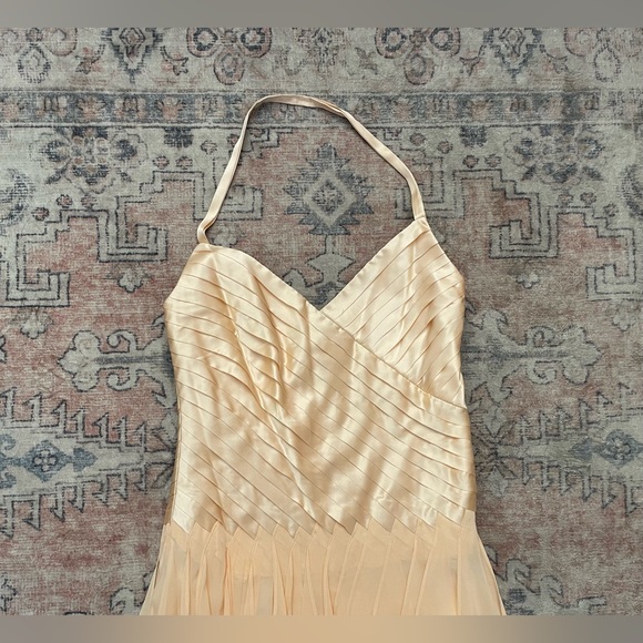 Issue NWT Silk Pink Fairy Whimsical Ballet Y2K Chic Ruffle Flowy Cocktail Dress - Picture 3 of 7